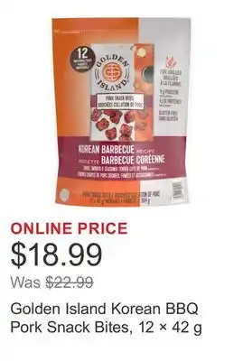 Costco Golden Island Korean BBQ Pork Snack Bites, 12 × 42 g offer