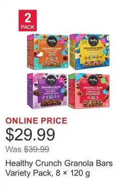 Costco Healthy Crunch Granola Bars Variety Pack, 8 × 120 g offer