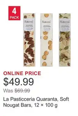 Costco La Pasticceria Quaranta, Soft Nougat Bars, 12 × 100 g offer