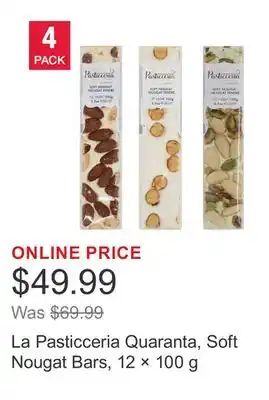 Costco La Pasticceria Quaranta, Soft Nougat Bars, 12 × 100 g offer