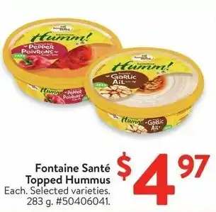 Walmart Fontaine Santé Topped Hummus offer