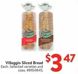 Walmart Villaggio Sliced Bread offer