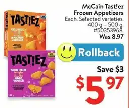 Walmart McCain Tast!ez Frozen Appetizers offer