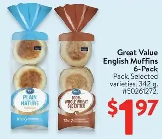 Walmart Great Value English Muffins offer