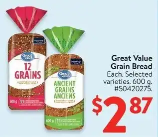 Walmart Great Value Grain Bread offer