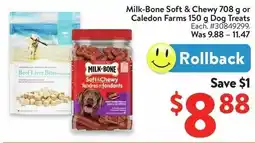 Walmart Milk-Bone Soft & Chewy or Caledon Farms Dog Treats offer