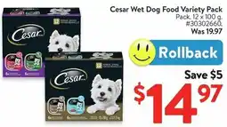 Walmart Cesar Wet Dog Food Variety Pack offer