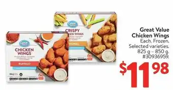 Walmart Great Value Chicken Wings offer