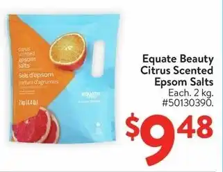 Walmart Equate Beauty Citrus Scented Epsom Salts offer