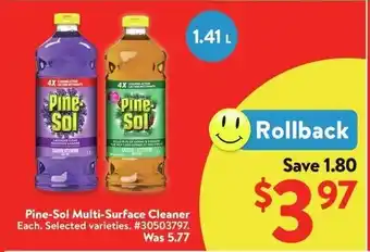 Walmart Pine-Sol Multi-Surface Cleaner offer