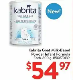 Walmart Kabrita Goat Milk-Based Powder Infant Formula offer