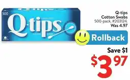 Walmart Q-tips Cotton Swabs offer