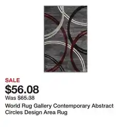 Bed Bath & Beyond World Rug Gallery Contemporary Abstract Circles Design Area Rug offer