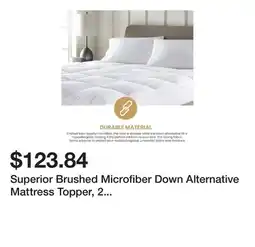 Bed Bath & Beyond Superior Brushed Microfiber Down Alternative Mattress Topper, 2 Inch - White offer