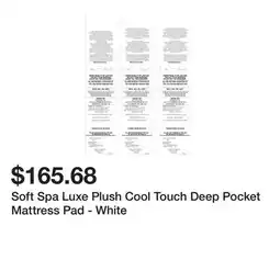 Bed Bath & Beyond Soft Spa Luxe Plush Cool Touch Deep Pocket Mattress Pad - White offer