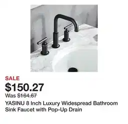 Bed Bath & Beyond YASINU 8 Inch Luxury Widespread Bathroom Sink Faucet with Pop-Up Drain offer