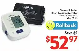 Walmart Omron 3 Series Blood Pressure Monitor offer