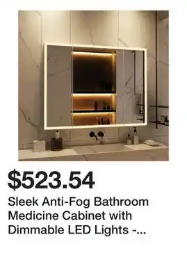 Bed Bath & Beyond Sleek Anti-Fog Bathroom Medicine Cabinet with Dimmable LED Lights - 45.9 offer