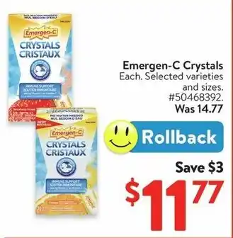 Walmart Emergen-C Crystals offer