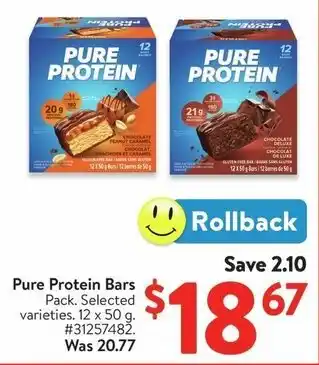 Walmart Pure Protein Bars offer