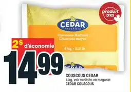 Super C COUSCOUS CEDAR | CEDAR COUSCOUS offer