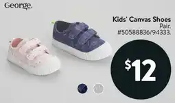 Walmart Kids' Canvas Shoes offer