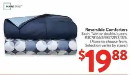 Walmart Reversible Comforters offer