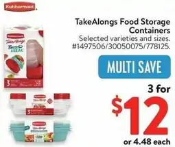 Walmart TakeAlongs Food Storage Containers offer