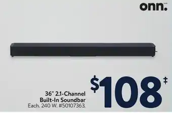 Walmart 36" 2.1-Channel Built-In Soundbar offer