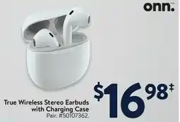 Walmart True Wireless Stereo Earbuds with Charging Case offer