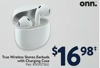 Walmart True Wireless Stereo Earbuds with Charging Case offer