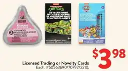 Walmart Licensed Trading or Novelty Cards offer