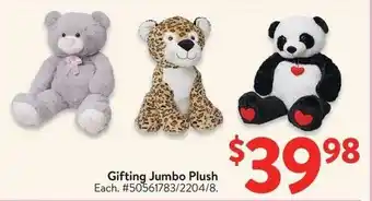 Walmart Gifting Jumbo Plush offer