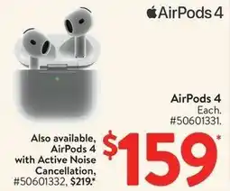 Walmart AirPods 4 with Active Noise Cancellation offer