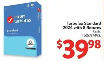 Walmart TurboTax Standard 2024 with 8 Returns offer