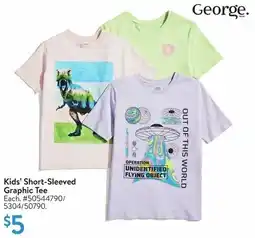 Walmart George. Kids' Short-Sleeved Graphic Tee offer