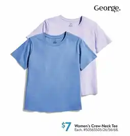 Walmart George. Women's Crew-Neck Tee offer