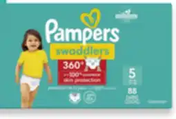 Walmart Pampers Swaddlers 360°, Cruisers 360° or Baby-Dry Huge Pack Diapers offer