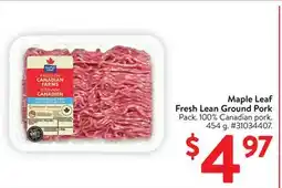 Walmart Maple Leaf Fresh Lean Ground Pork offer