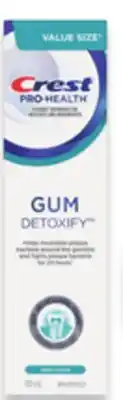 Walmart Crest GUM Detoxify Toothpaste 110 mL offer