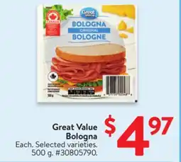 Walmart Great Value Bologna offer