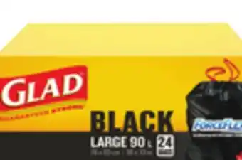 Walmart Glad Black Garbage Bags offer