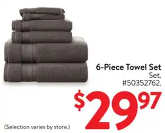 Walmart 6-Piece Towel Set offer