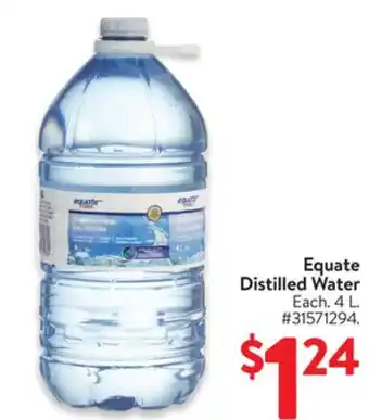 Walmart Equate Distilled Water offer