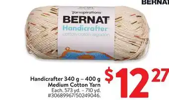 Walmart Handicrafter 340 g - 400 g Medium Cotton Yarn offer