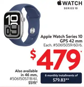 Walmart Apple Watch Series 10 GPS 42 mm offer