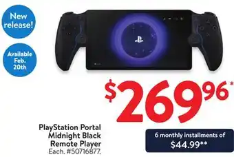 Walmart PlayStation Portal Midnight Black Remote Player offer