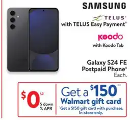 Walmart Galaxy S24 FE Postpaid Phone‡ offer