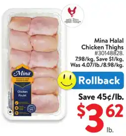 Walmart Mina Halal Chicken Thighs offer