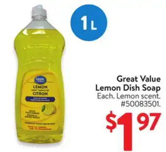 Walmart Great Value Lemon Dish Soap offer